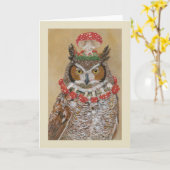 フクロウのカードをグラッドウィン カード (黄色い花)