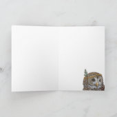 フクロウのカード「サル」 カード (内部)