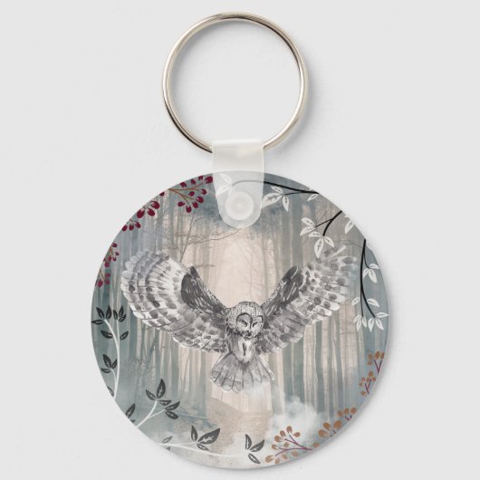 フクロウのキーチェーン キーホルダー (正面)