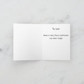 フクロウのクリスマスカードの天使オリー カード (内部)