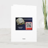 フクロウのクリスマスグリーティングカード サンキューカード (裏面)