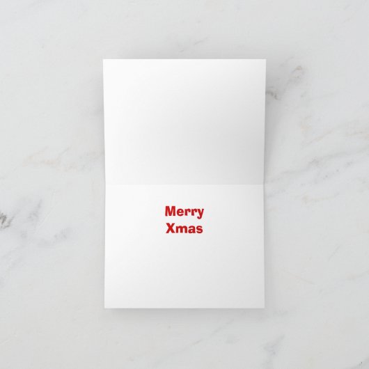 フクロウのクリスマス シーズンカード (内部)