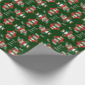 フクロウのクリスマス ラッピングペーパー (角)