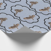 フクロウのクリスマス ラッピングペーパー (角)