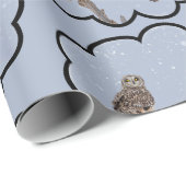 フクロウのクリスマス ラッピングペーパー (ロールコーナー)