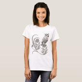 フクロウのグラフィックアートシャツ Tシャツ (正面フル)