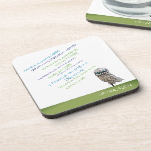 フクロウのコースターを掘り進むこと コースター (左側)