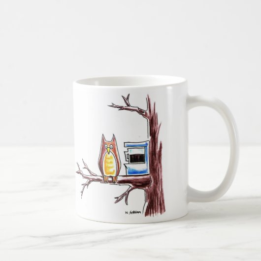 フクロウのコーヒー コーヒーマグカップ (右)