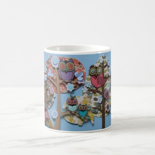 フクロウのコーヒー・マグ コーヒーマグカップ (中央)