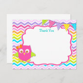 フクロウのサンキューカード サンキューカード (正面/裏面)