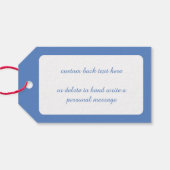 フクロウのサンタ・クロースがウサギを迎える可愛いクリスマス ギフトタグ (裏面横)