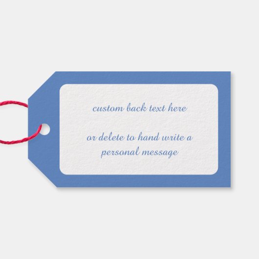 フクロウのサンタ・クロースがウサギを迎える可愛いクリスマス ギフトタグ (裏面横)