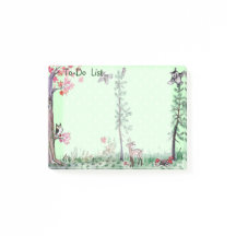 フクロウのシカの森林水彩画のしなければならないことのリスト