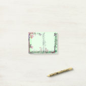 フクロウのシカの森林水彩画のしなければならないことのリスト ポストイット (デスク上)