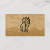 フクロウのシンボル カラー 名刺 (裏面)