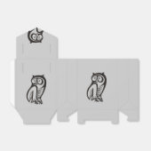フクロウのシンボル 黒 フェイバーボックス (折り畳みなし)