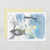 フクロウのシーズンのポストカード ポストカード (正面/裏面)
