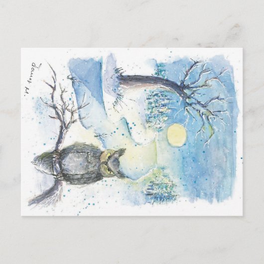 フクロウのシーズンのポストカード ポストカード (正面)