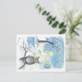 フクロウのシーズンのポストカード ポストカード (スタンド正面)