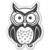 フクロウのシール シール (正面)