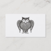 フクロウのスケッチ漫画 名刺 (裏面)