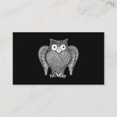 フクロウのスケッチ漫画 名刺 (裏面)