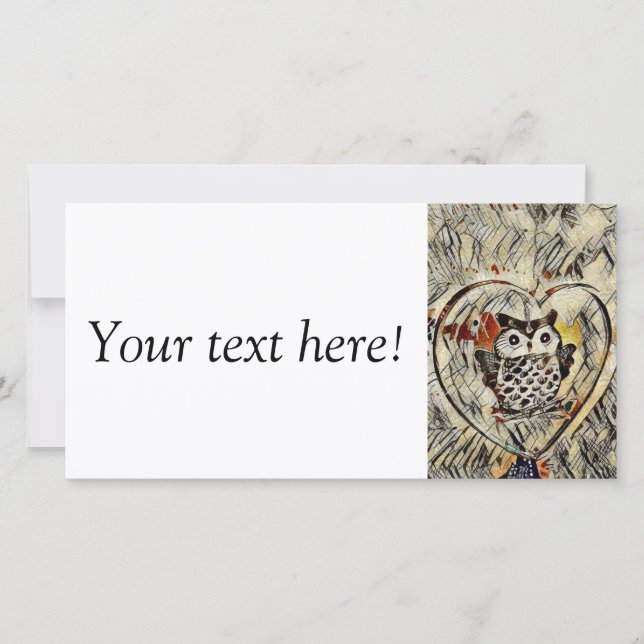 フクロウのスケッチ (正面)