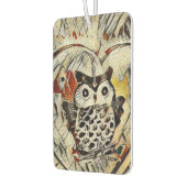 フクロウのスケッチ カーエアーフレッシュナー (左)