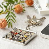 フクロウのスケッチ キーホルダー (側面)