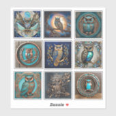 フクロウのステッカーコレクション シール (シート)