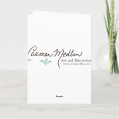 フクロウのスナグルズ – かわいいグリーティングカード カード (裏面)