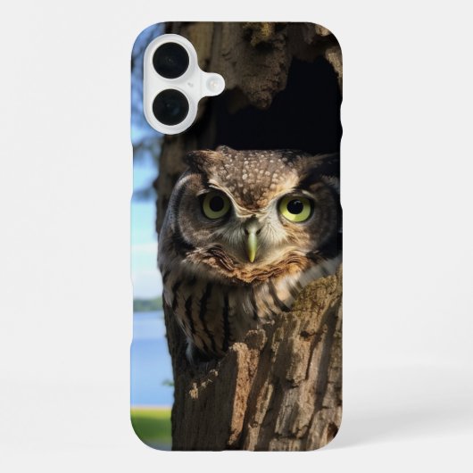 フクロウのスマホケース iPhoneケース (裏面)