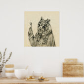 フクロウのスーツ – この鍵 ポスター (キッチン)