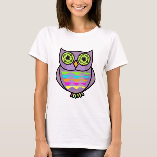 フクロウのタンクトップ Tシャツ (正面)