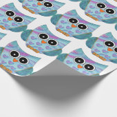 フクロウのテーマの包装紙 ラッピングペーパー (角)
