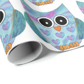フクロウのテーマの包装紙 ラッピングペーパー (ロールコーナー)