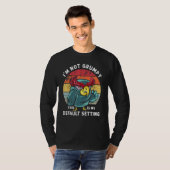 フクロウのデフォルトは不機嫌 Tシャツ (正面フル)
