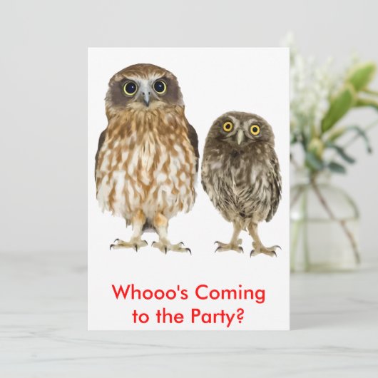 フクロウのデュオ 招待状 (スタンド正面)