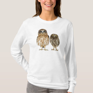 フクロウのデュオ Tシャツ