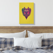 フクロウのトライバルタトゥー キャンバスプリント (インサイチュ (寝室))