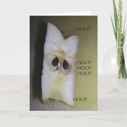 フクロウのハッピーハローウィン! カード (正面)
