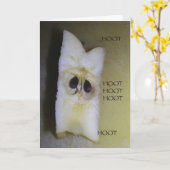 フクロウのハッピーハローウィン! カード (黄色い花)
