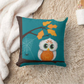 フクロウのハロウィンの枕 クッション (ブランケット)