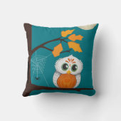 フクロウのハロウィンの枕 クッション (裏面)