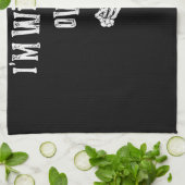 フクロウのハロウィンの衣装おもしろいカップルのマッチング キッチンタオル (折り畳み)