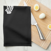 フクロウのハロウィンの衣装おもしろいカップルのマッチング キッチンタオル (四つ折り)