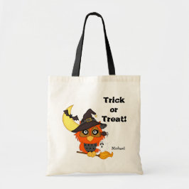 フクロウのハロウィントリックオアトリート トートバッグ