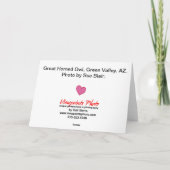 フクロウのバレンタインカード シーズンカード (裏面)