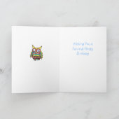 フクロウのバースデー・カード カード (内部)