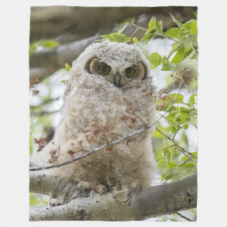 フクロウのフリースブランケット フリースブランケット